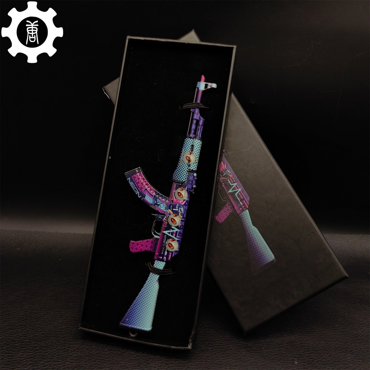 AK47 Neon Rider Case Hardened AK47 Vulcan Metal Gun Miniature