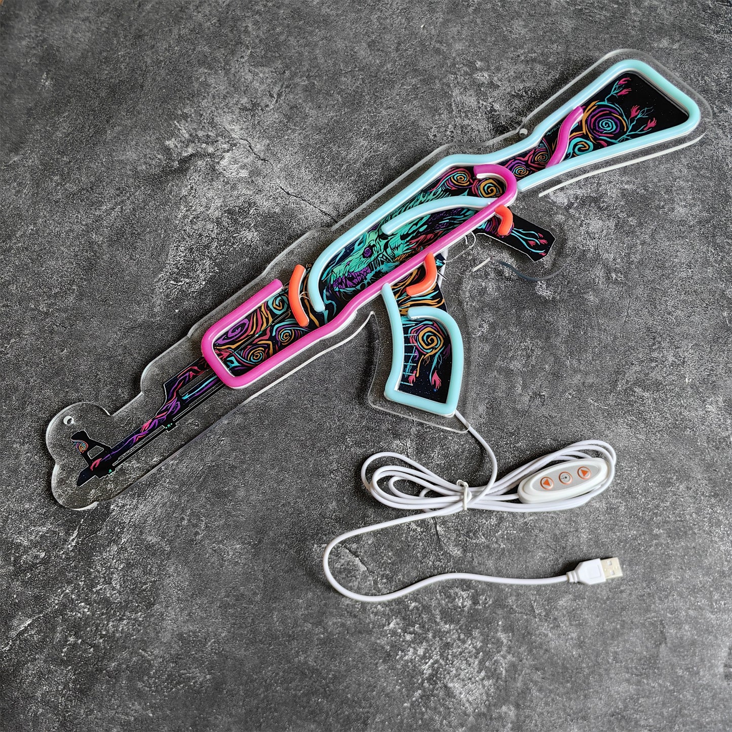 Customized AK47 Rare Skin Neon Light Game Room Decor