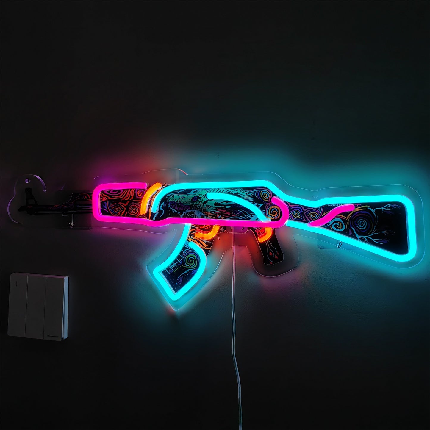 Customized AK47 Rare Skin Neon Light Game Room Decor