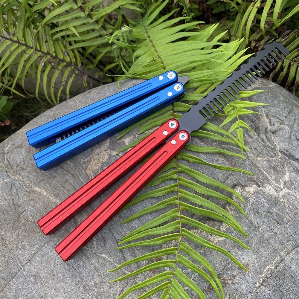 CNC Cutting High-End Balisong Comb Butterfly Knife Trainer