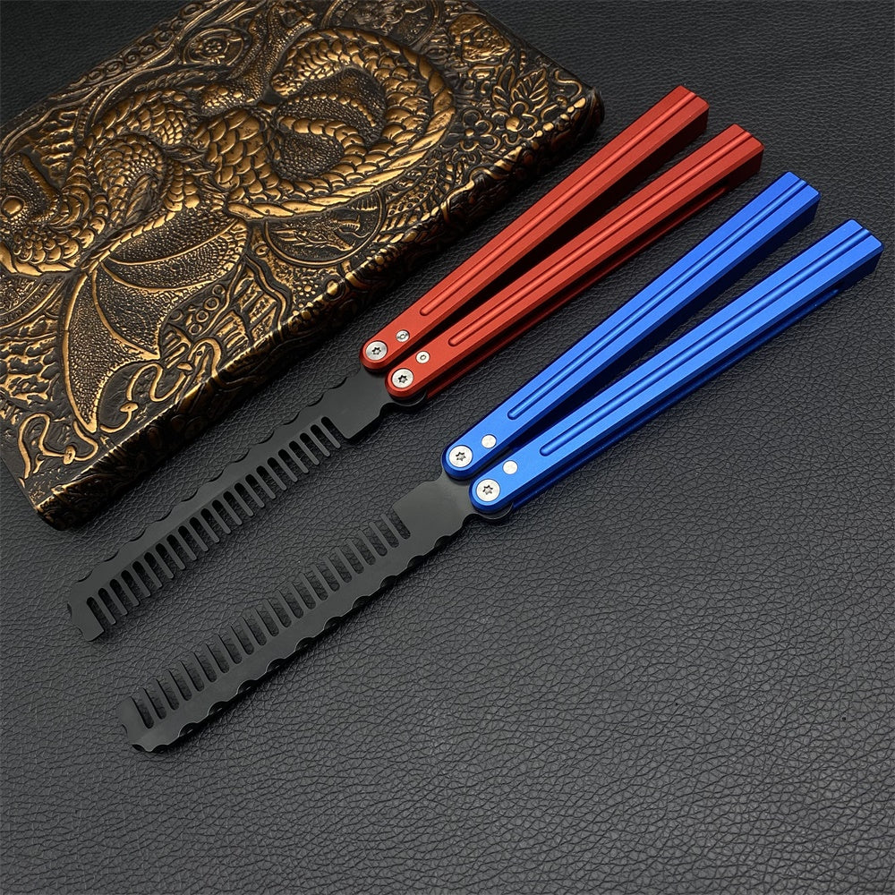 CNC Cutting High-End Balisong Comb Butterfly Knife Trainer