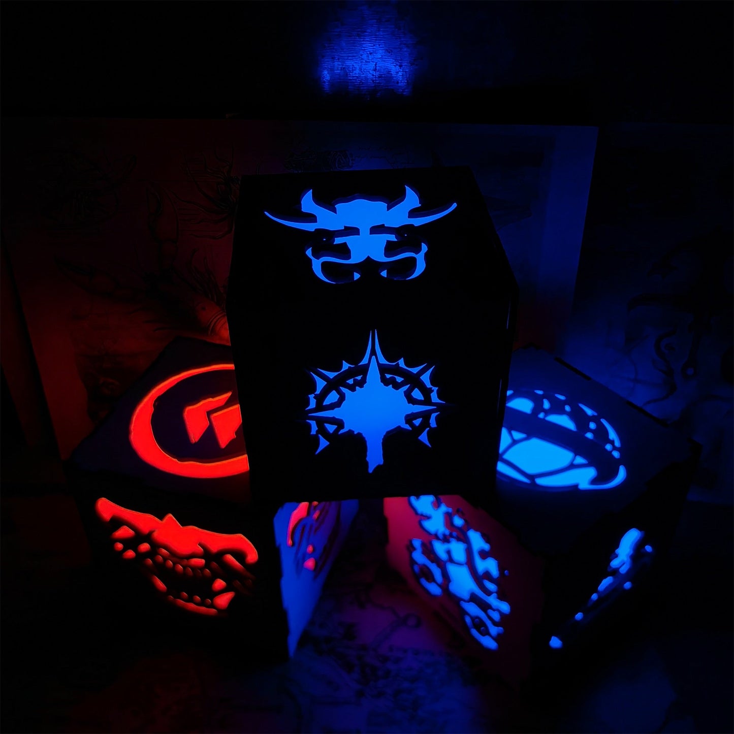 Handmade BG3 Inspired Wood Lamp Night Light
