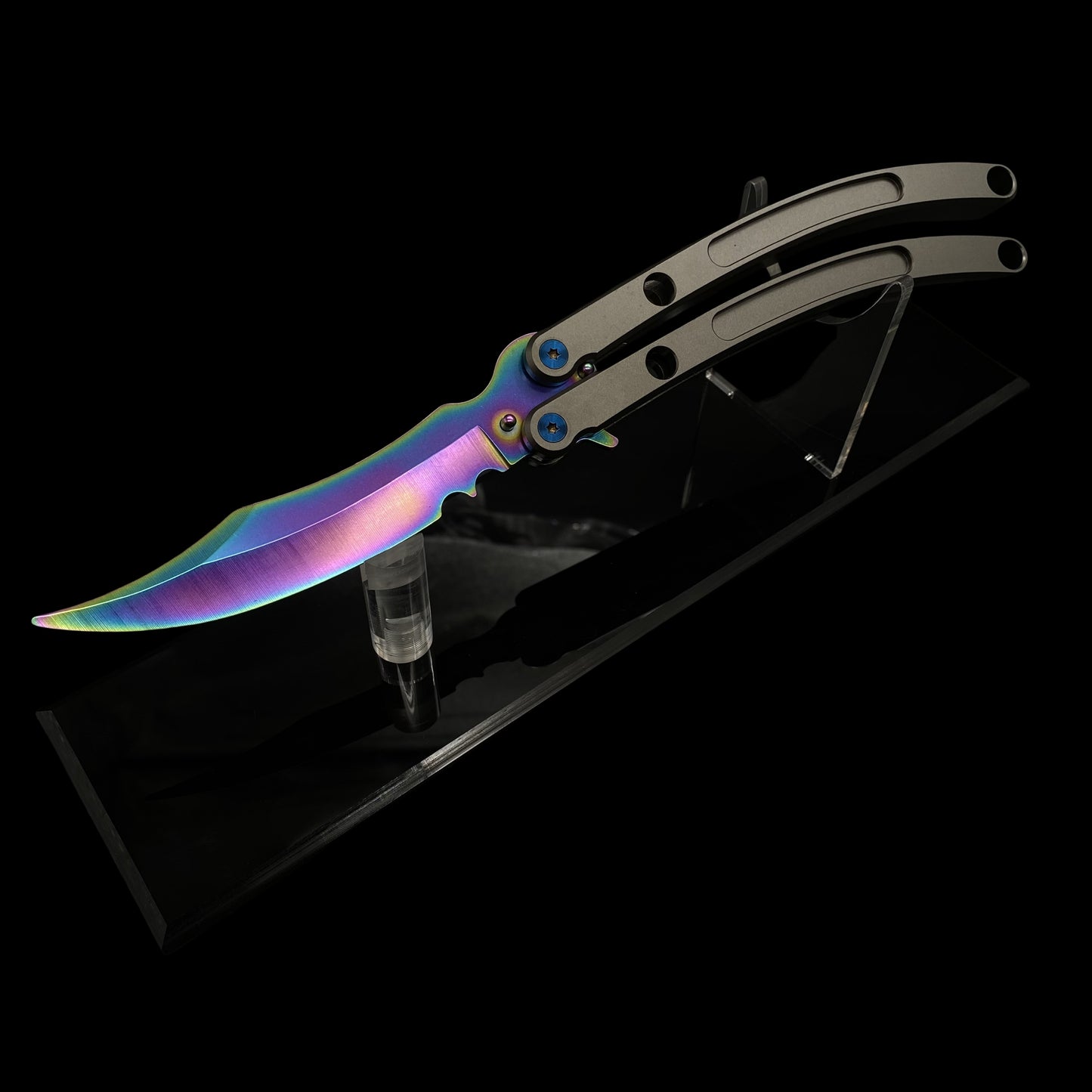Black Market Butterfly Knife High-End CNC Balisong Trainer