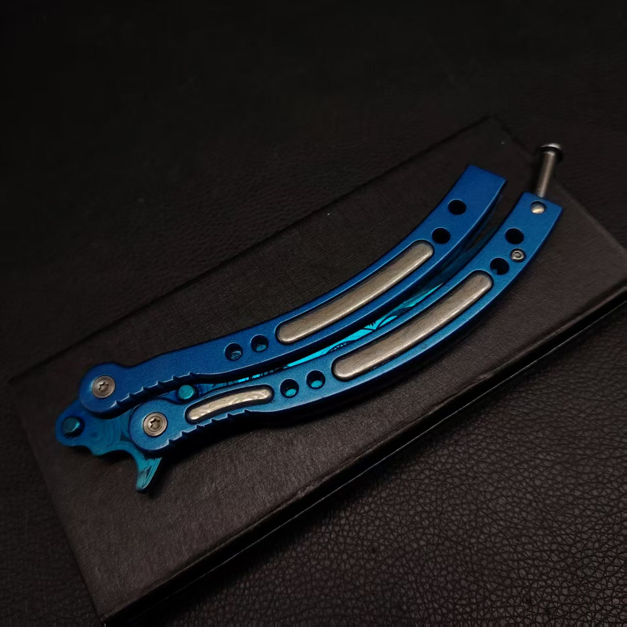 Cartel Blue Metal Balisong Game Butterfly Knife
