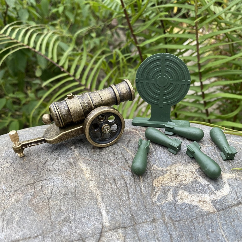Metal Miniature Antiqued Smoothbore Cannon 10CM/3.9"