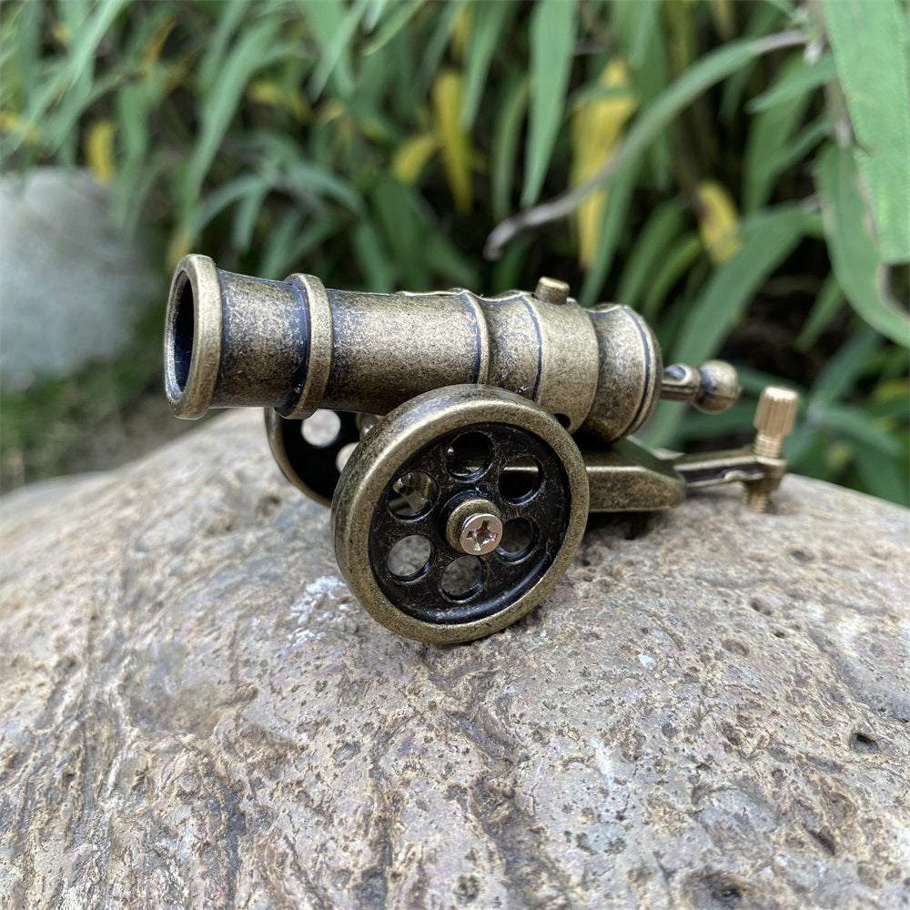 Metal Miniature Antiqued Smoothbore Cannon 10CM/3.9"