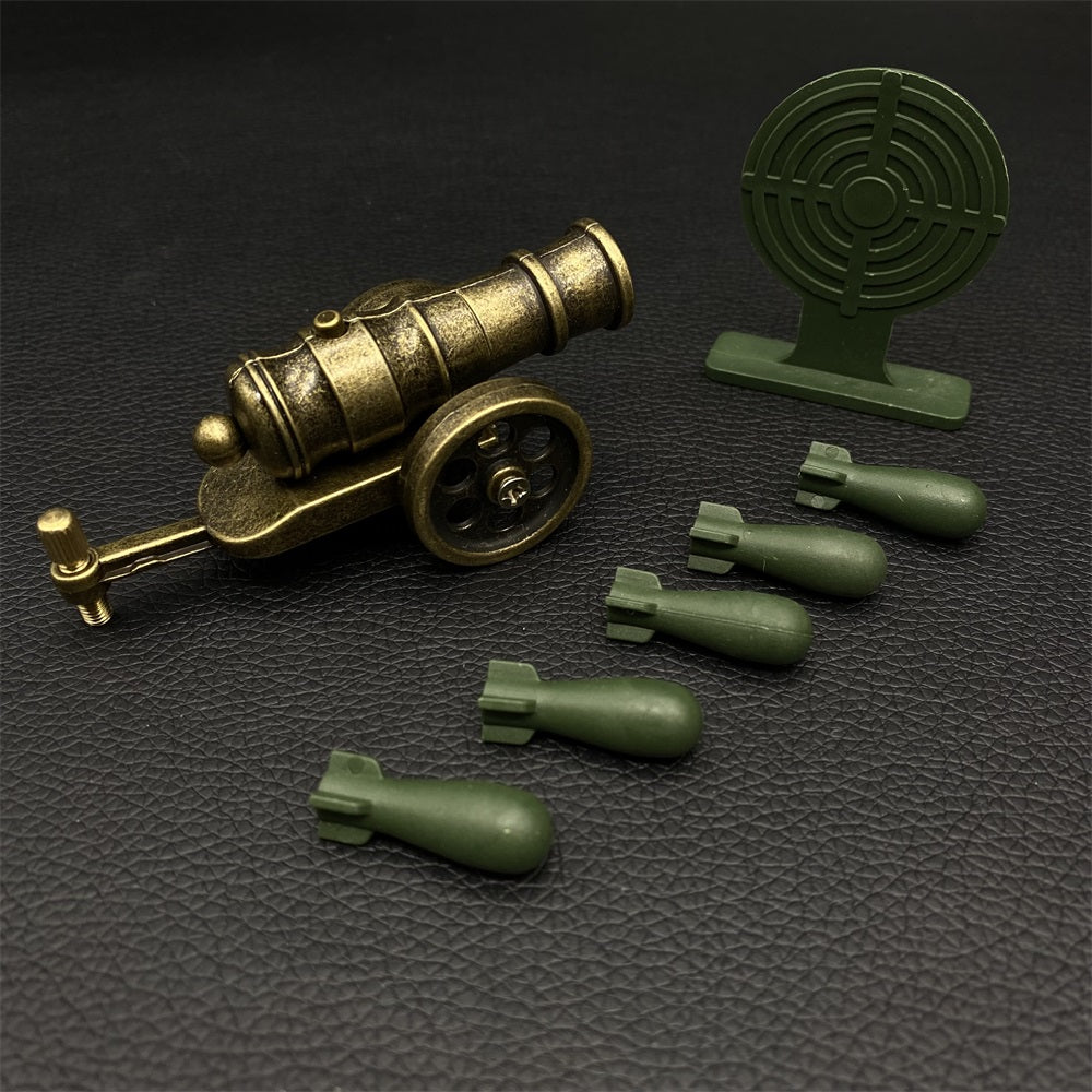 Metal Miniature Antiqued Smoothbore Cannon 10CM/3.9"