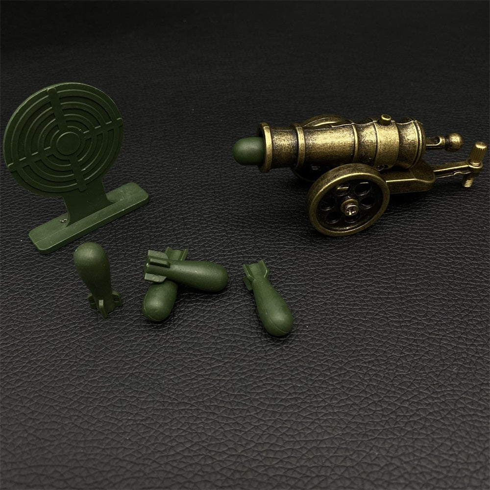 Metal Miniature Antiqued Smoothbore Cannon 10CM/3.9"