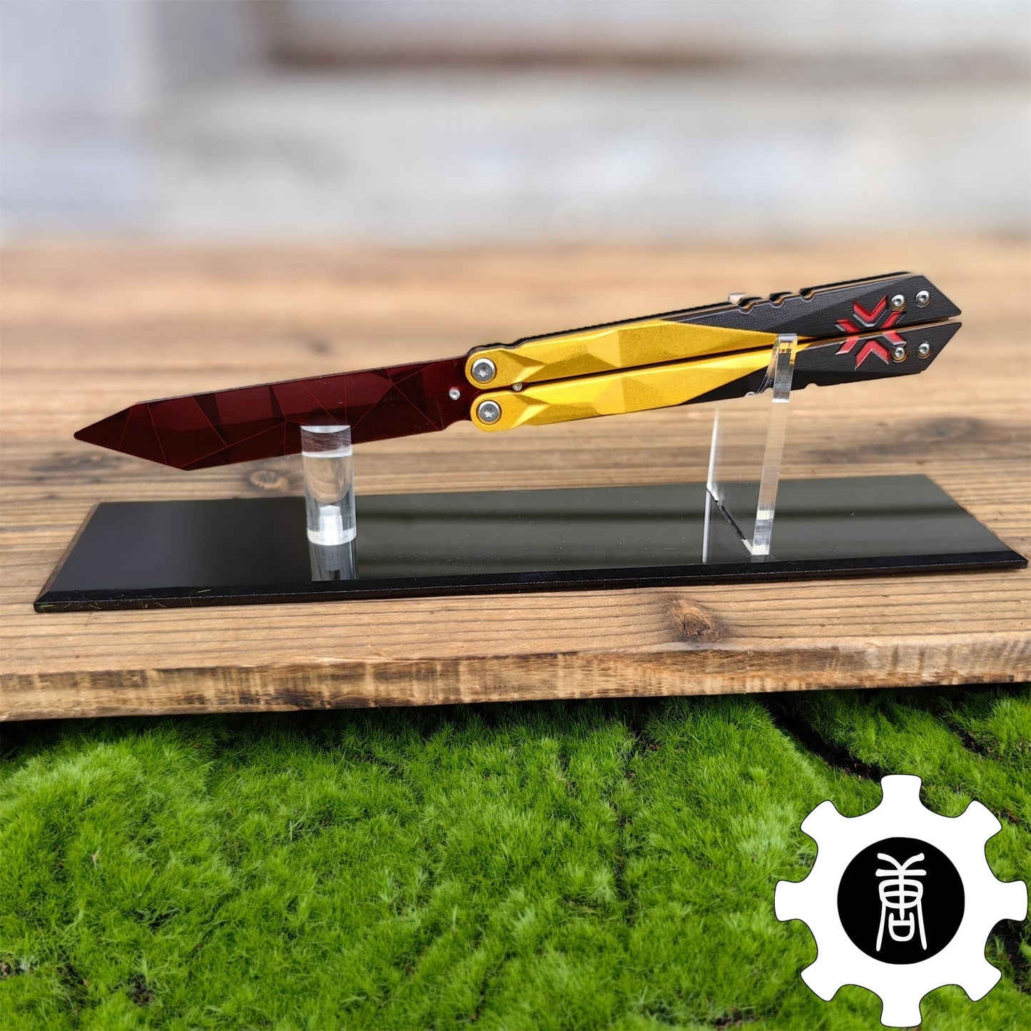 Metal Champion Butterfly Knife Blunt Blade Balisong Trainer Display Fan Art