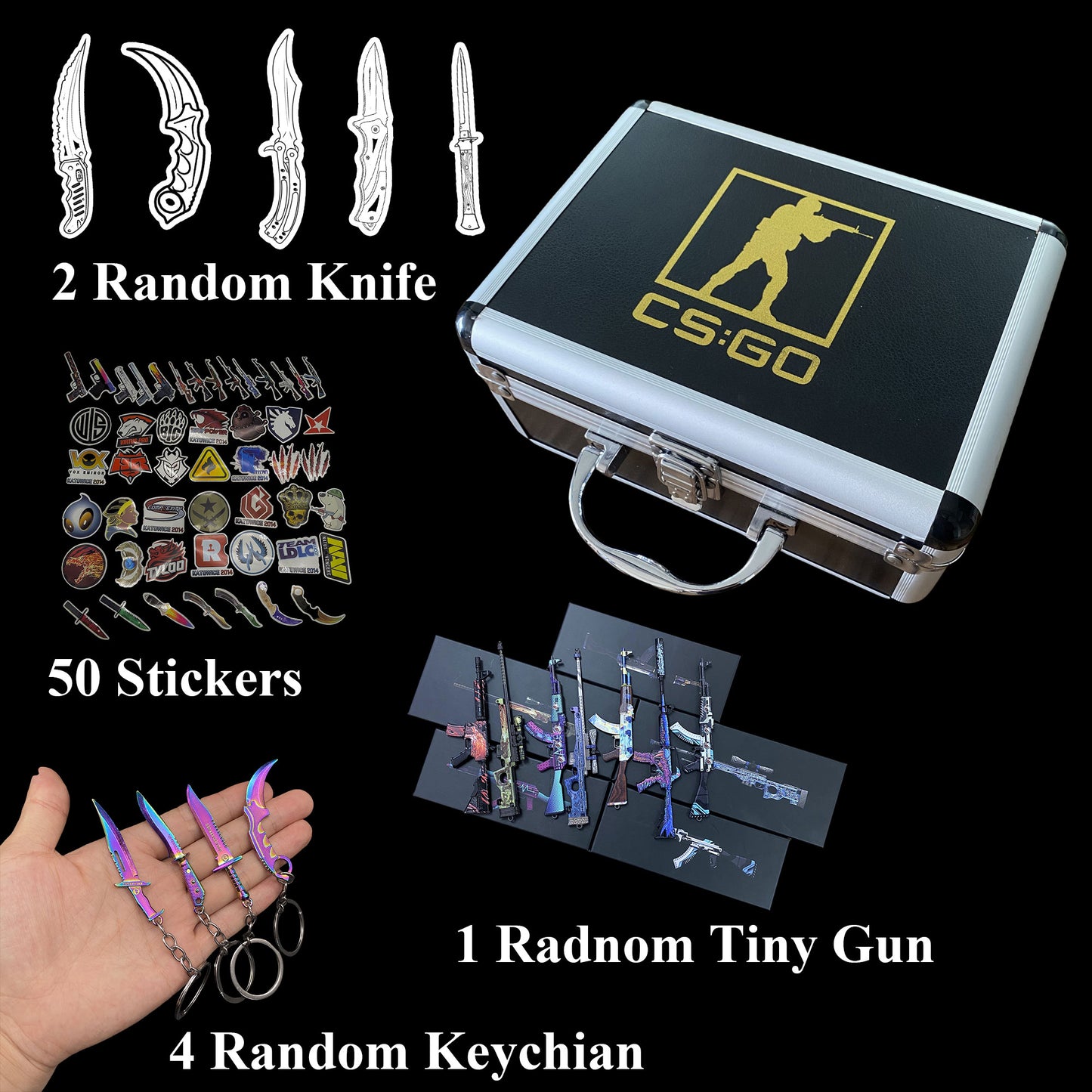 CSGO Mystery Box IRL Rare Skin Knife High End Aluminum Alloy Gift Box