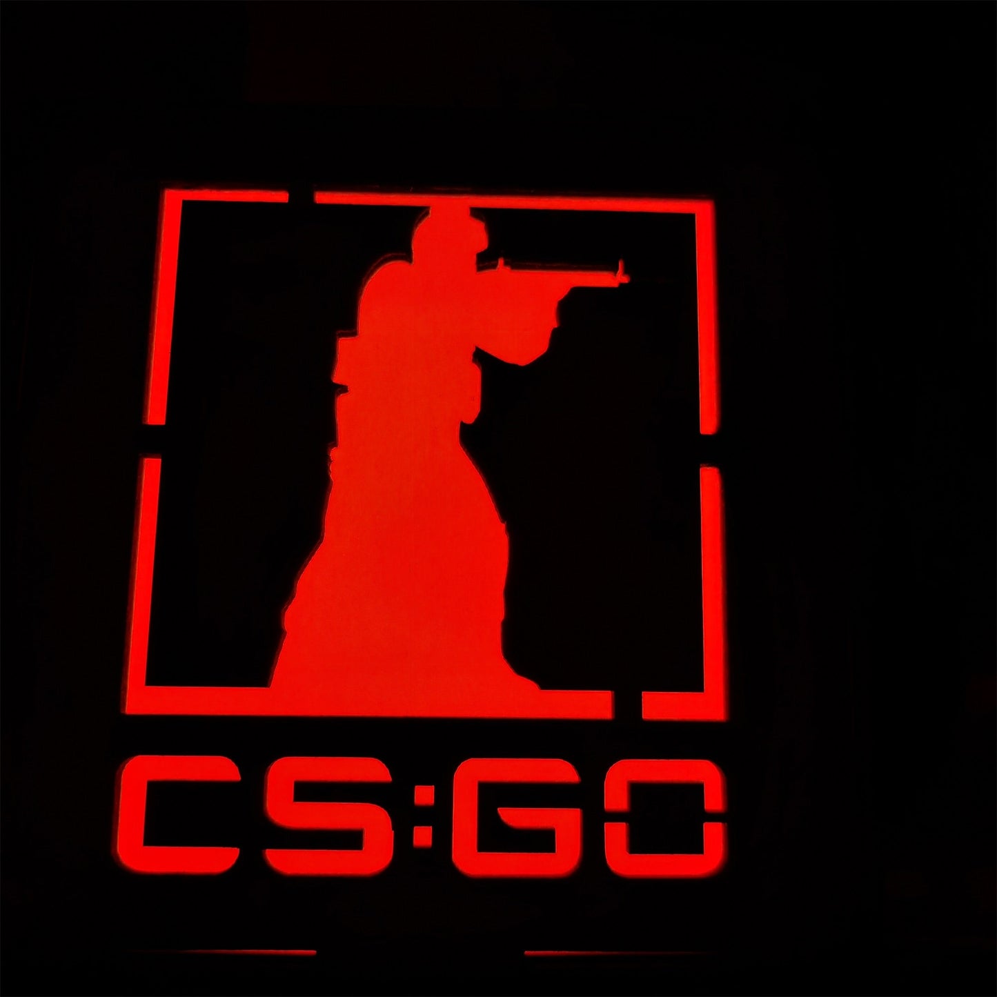 M16 Icon Inspired Wood Cube Light Desk Decor