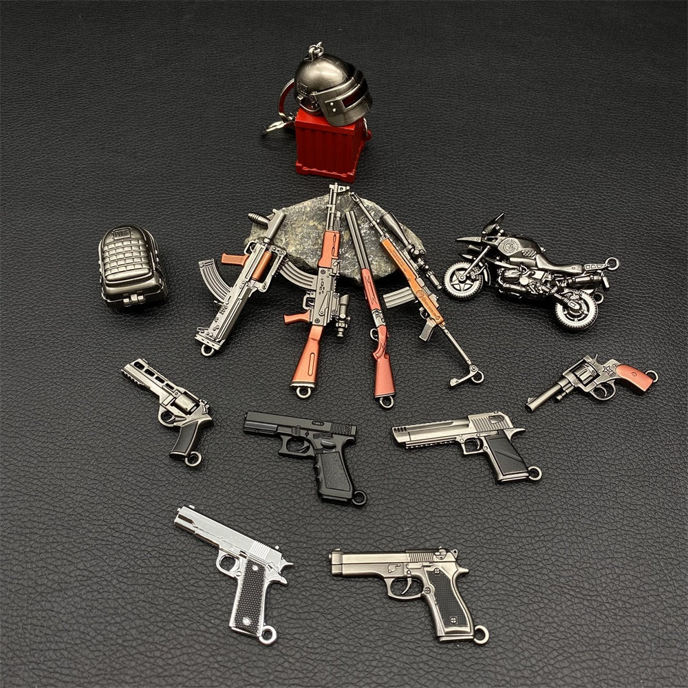 Ultimate PUBG Gamer Gift Box Air Drop Kar98K AKM P90 UZI HK416 Scar M1911 Desert Eagle MG3 Re45 M249 S686 Shotgun Mini14 M24 Miniatures 28 in 1