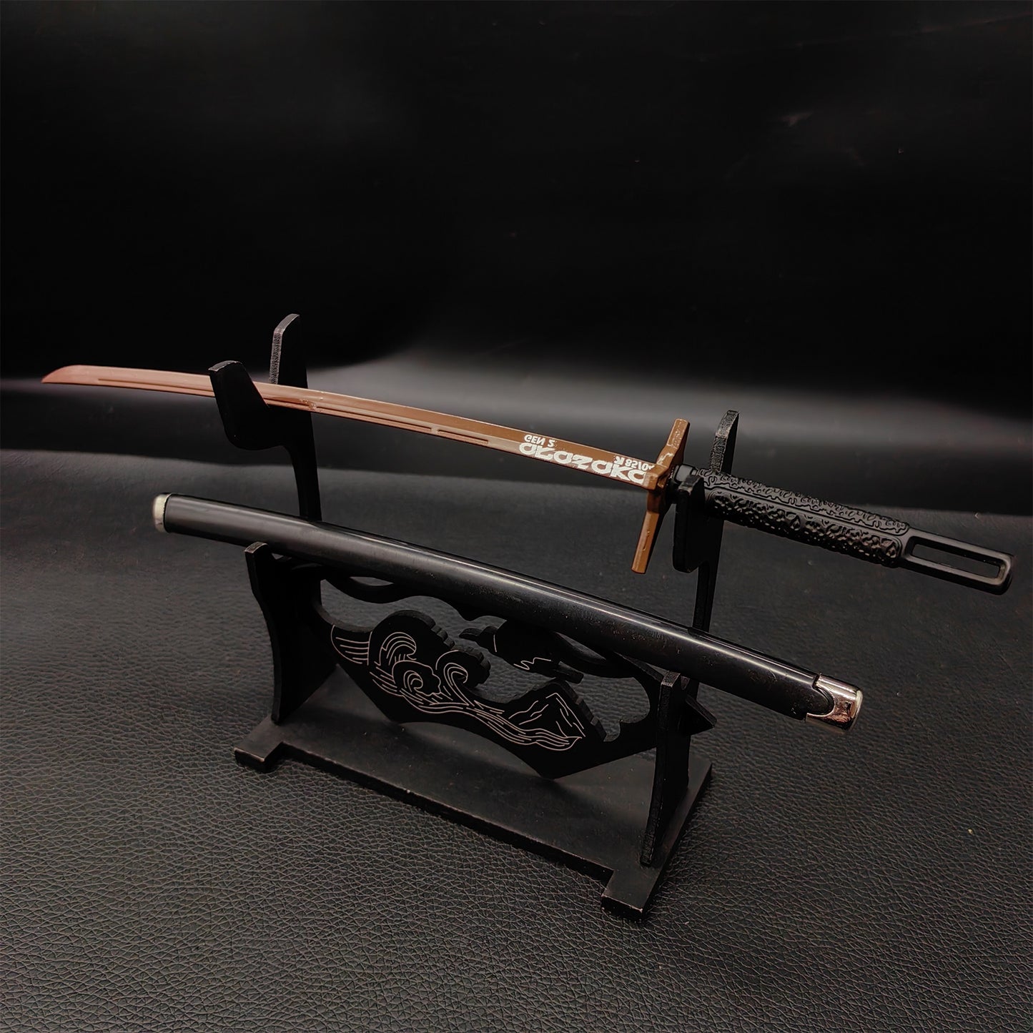 Cyberpunk Style Mini Katanas Jinchu Maru Black Unicorn Byakko Thermal Katana Errata Headhunter Knife 5 in 1 Pack
