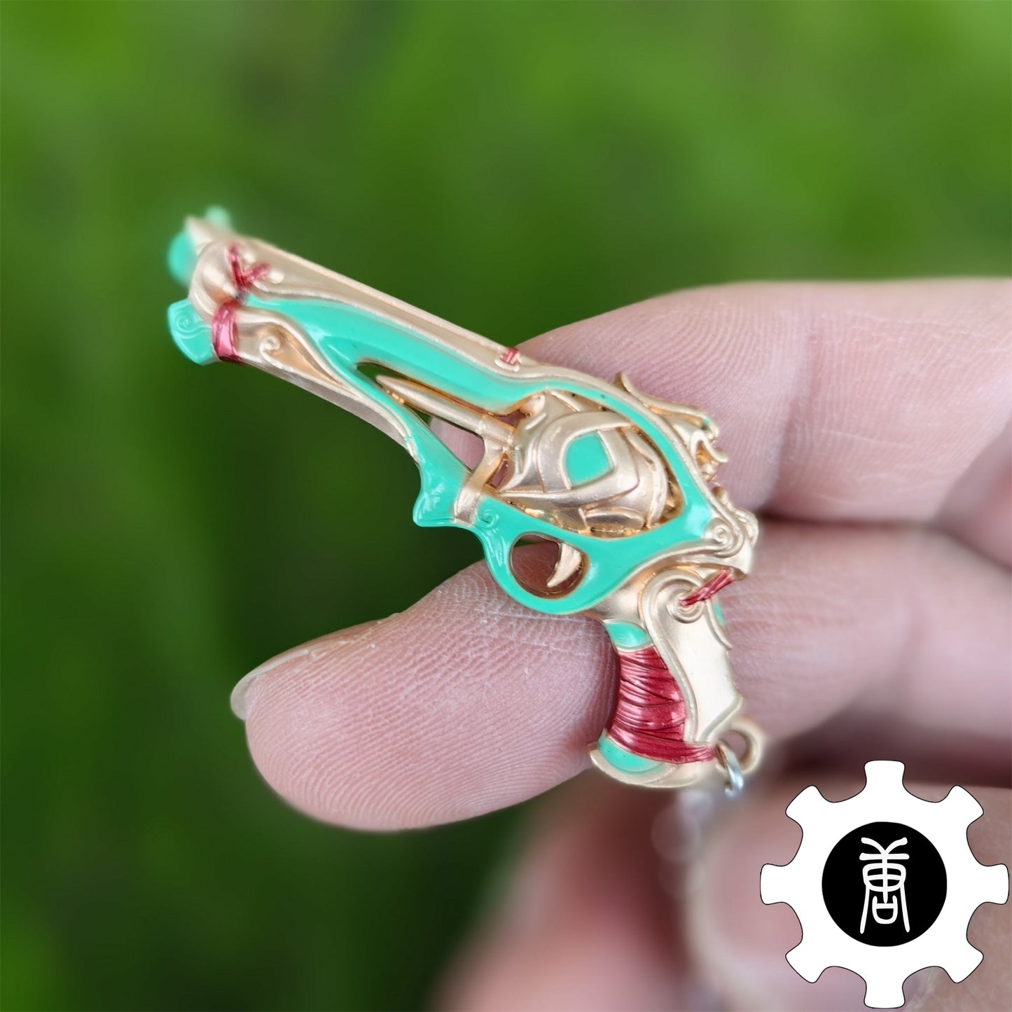 Imperium Skin Gun Weapon Keychain Green Pendant 5 In 1 Pack