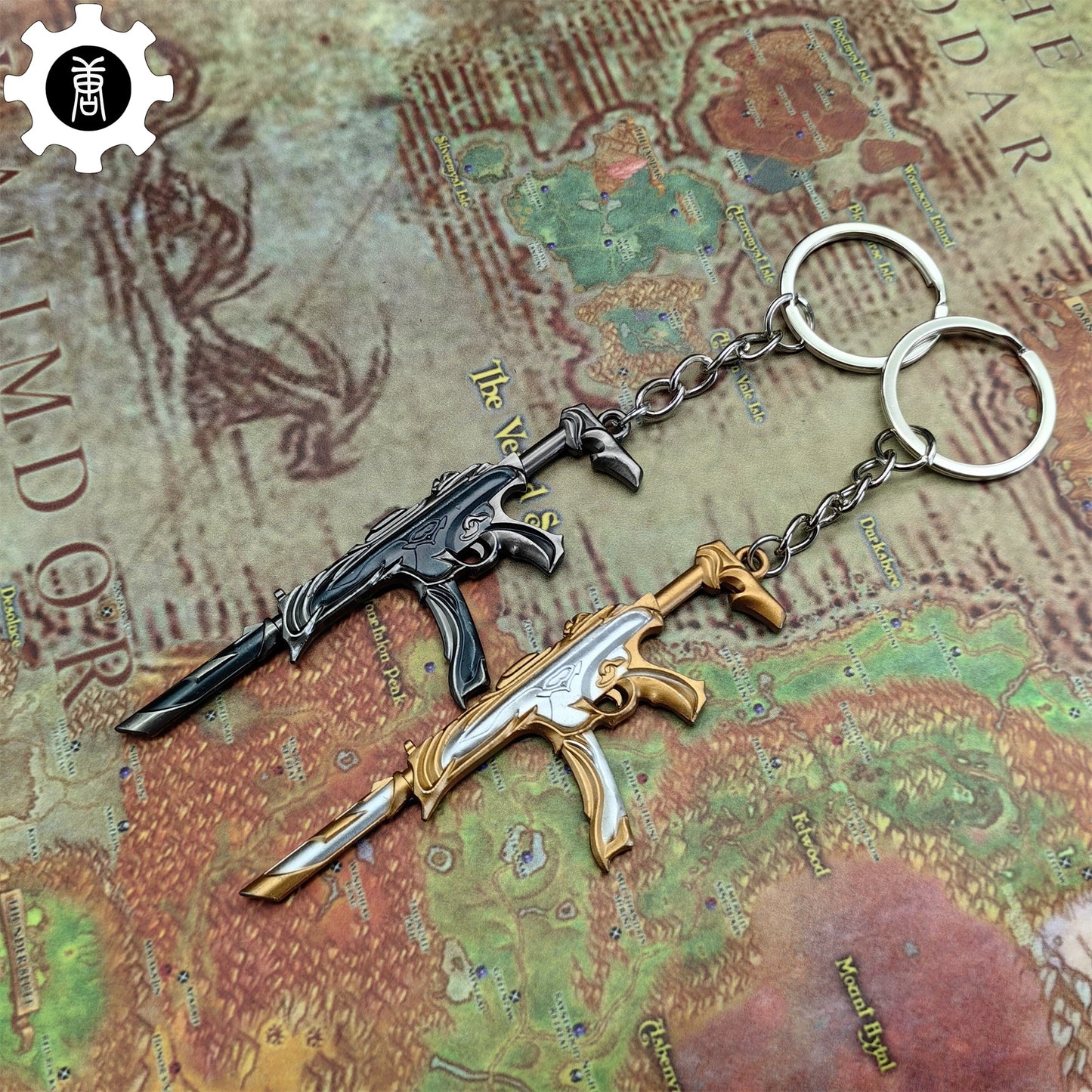 Metal Forsaken Spectre Gun Tiny KeyChain Pendant
