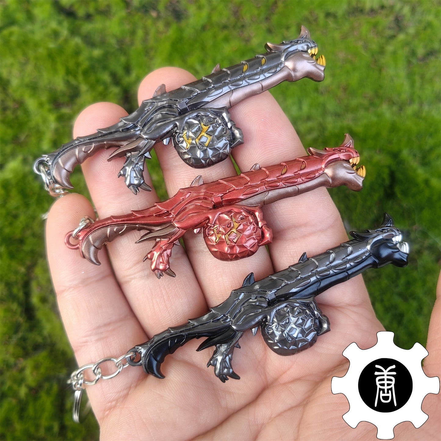 Elderflame Judge Skin Gun Keychain Backpack Decor Cool Gift 3 In 1 Pack