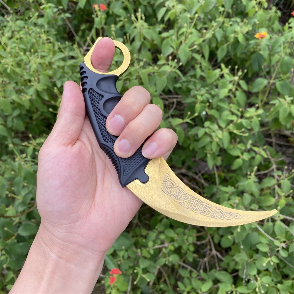 Lore Blunt Blade Karambit Trainer & Balisong Butterfly Knife Trainer 2 in 1 Pack Gift Box