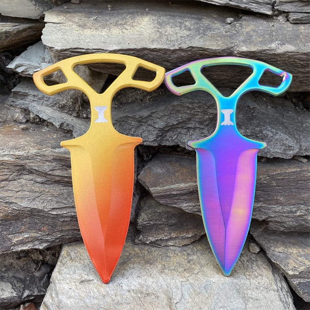 Fade Case Hardened Shadow Daggers Blunt Blade Replica For Collection