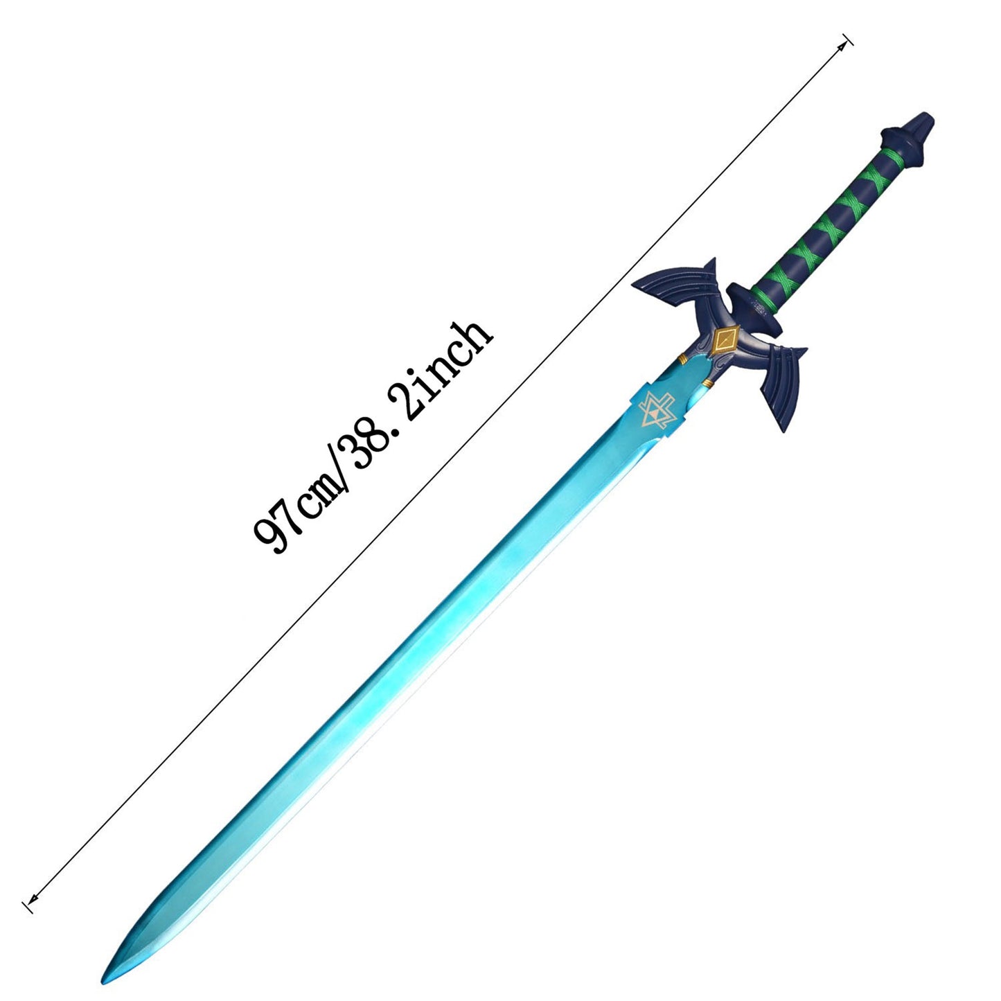 Link Master Sword Blue Blade Metal Replica Cosplay Prop