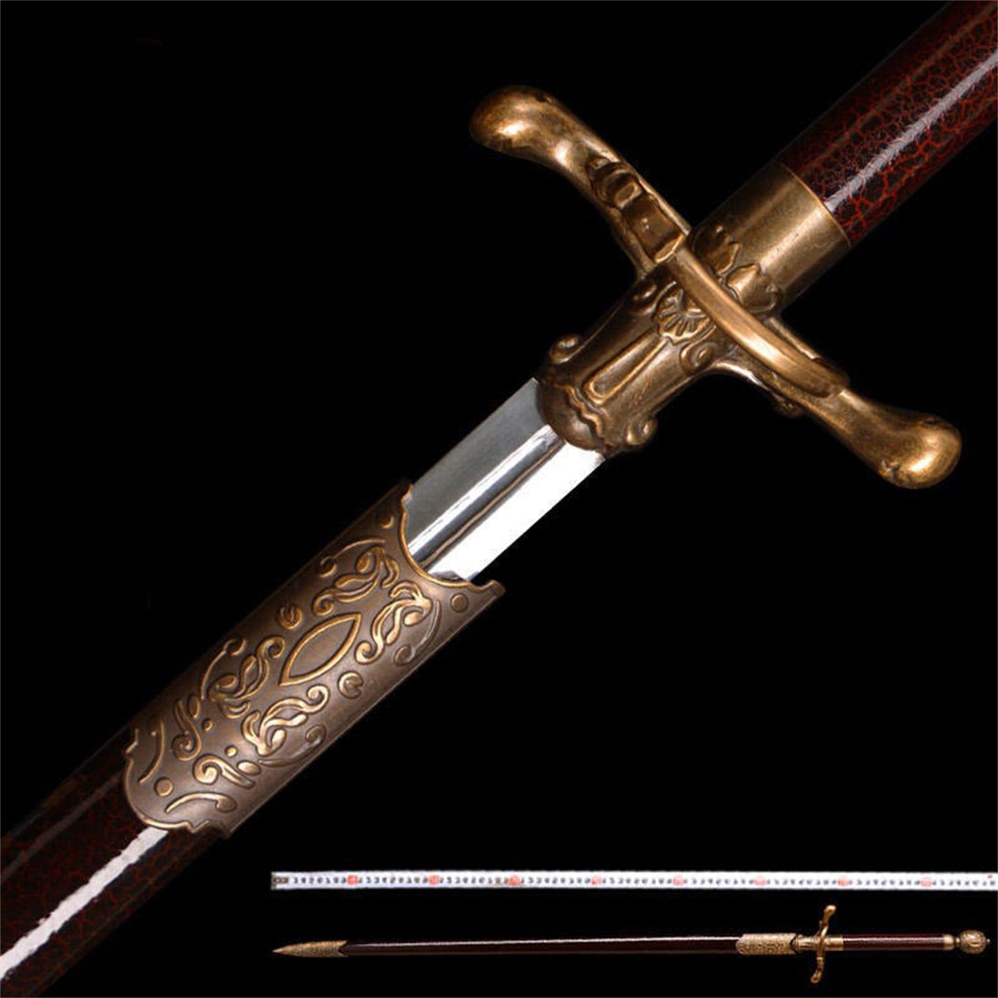 Medieval Needle Sword Life-size Steel Replica