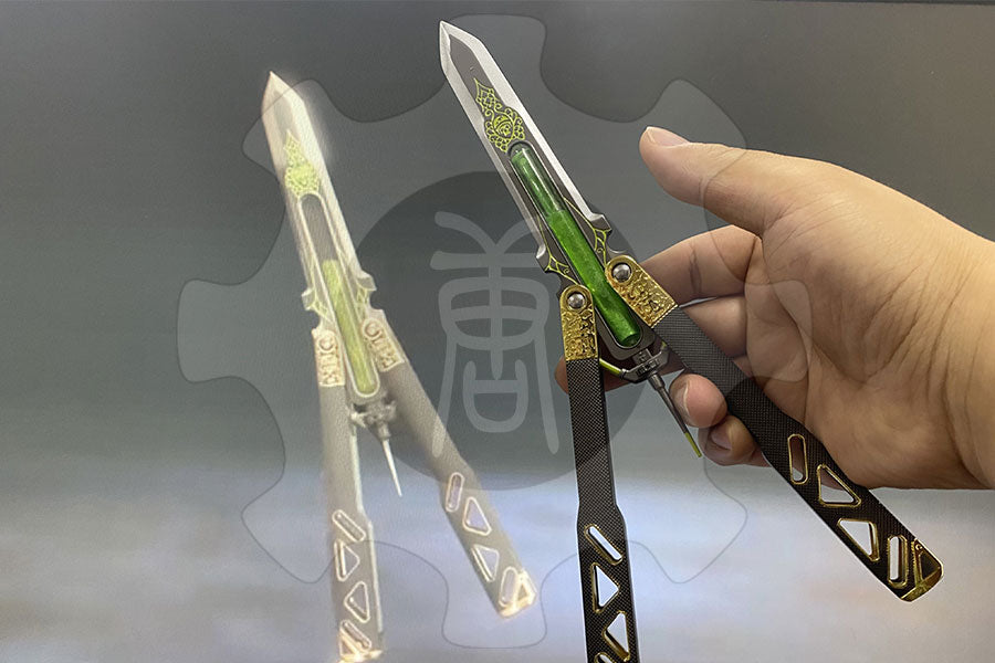 Octane Heirloom V3 Real Liquid Tube Craft Balisong Metal Replica