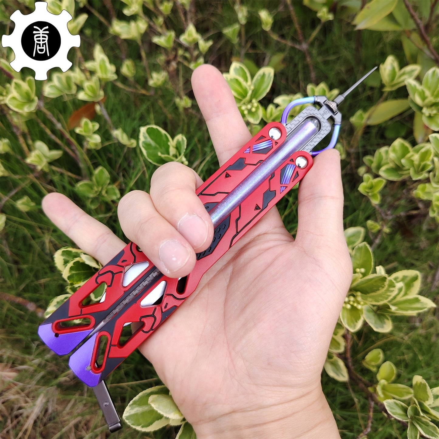 Octane Heirloom Recolor Replica-Octane Balisong Prototype Prop