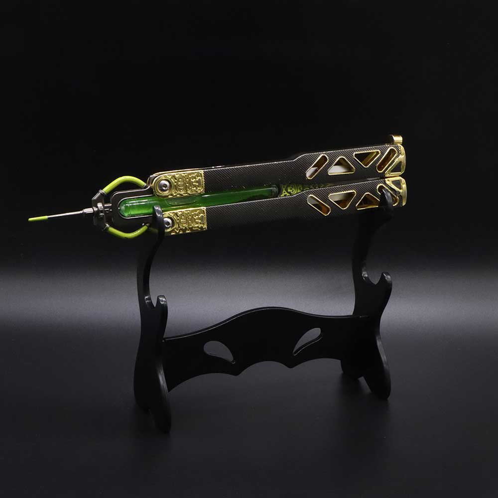 2-Layer Plastic Dagger Balisong Small Swords Display Stand 3 In 1 Pack