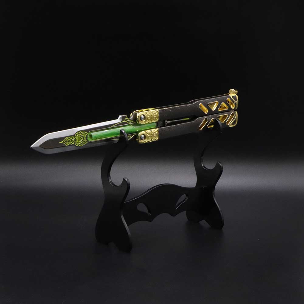 2-Layer Plastic Dagger Balisong Small Swords Display Stand 3 In 1 Pack