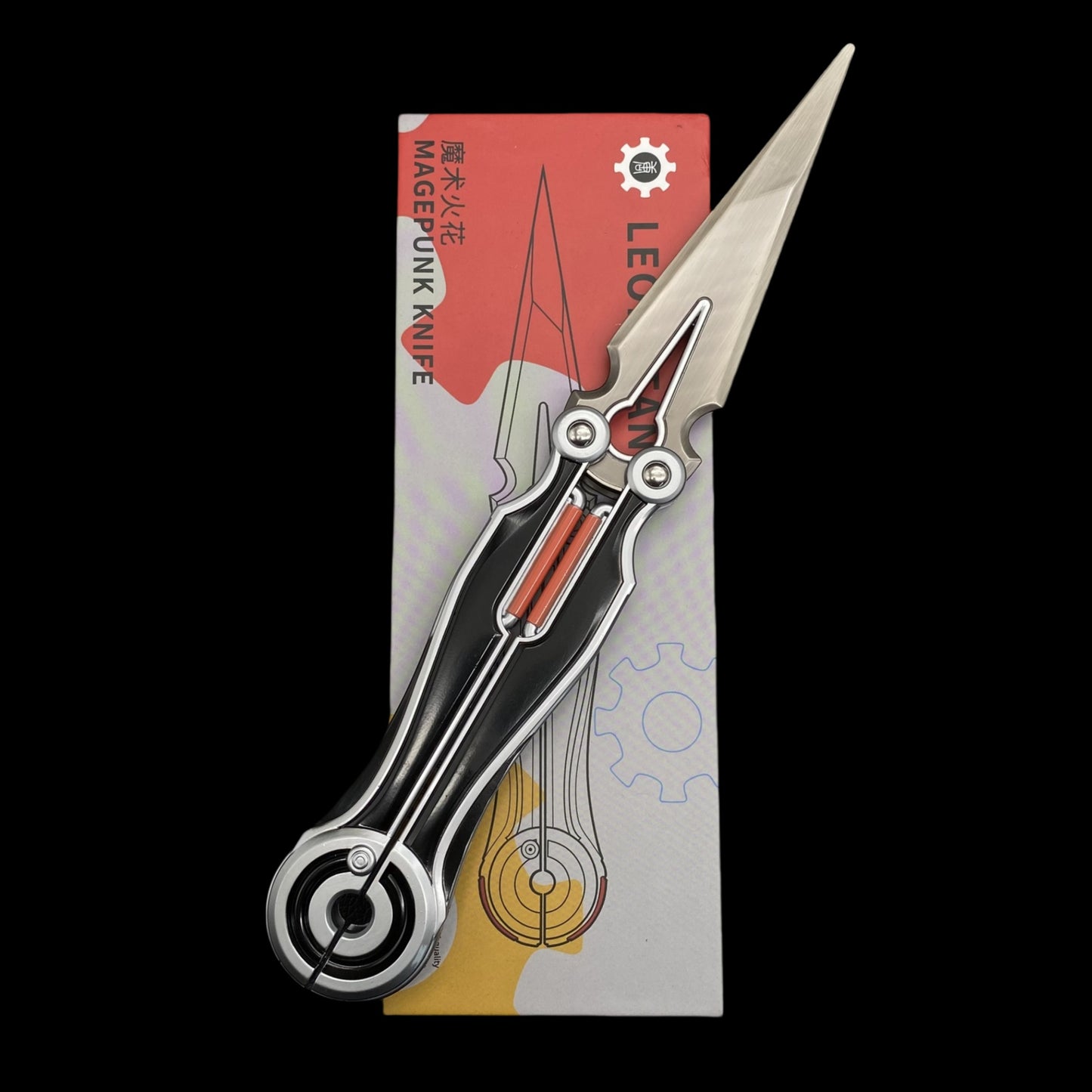 Metal Magepunk 3.0 Sparkswitch Knife Dull Blade Replica For Display