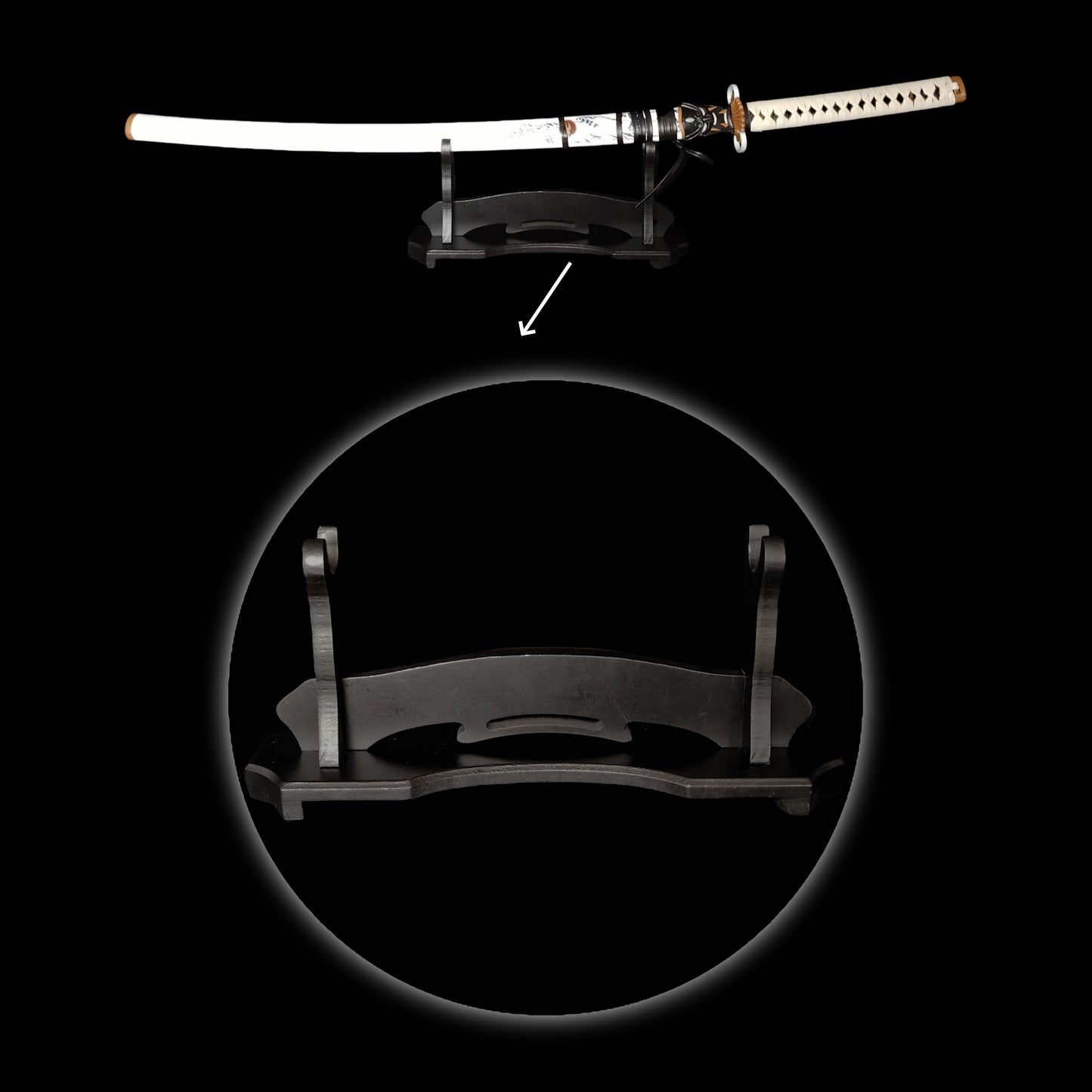 Life-size Katana Sword Wood Display Stand