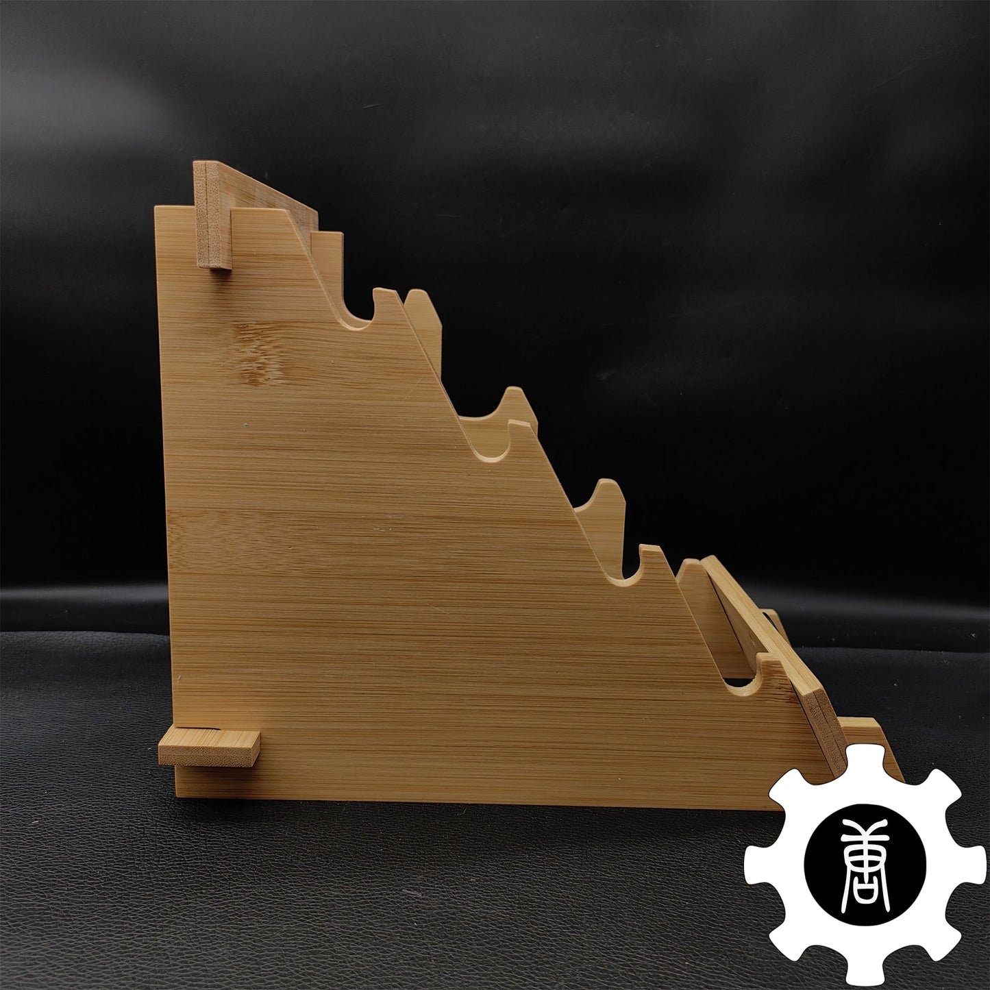 Game Knife Display Stand High-End 4-Layer Wooden Holder