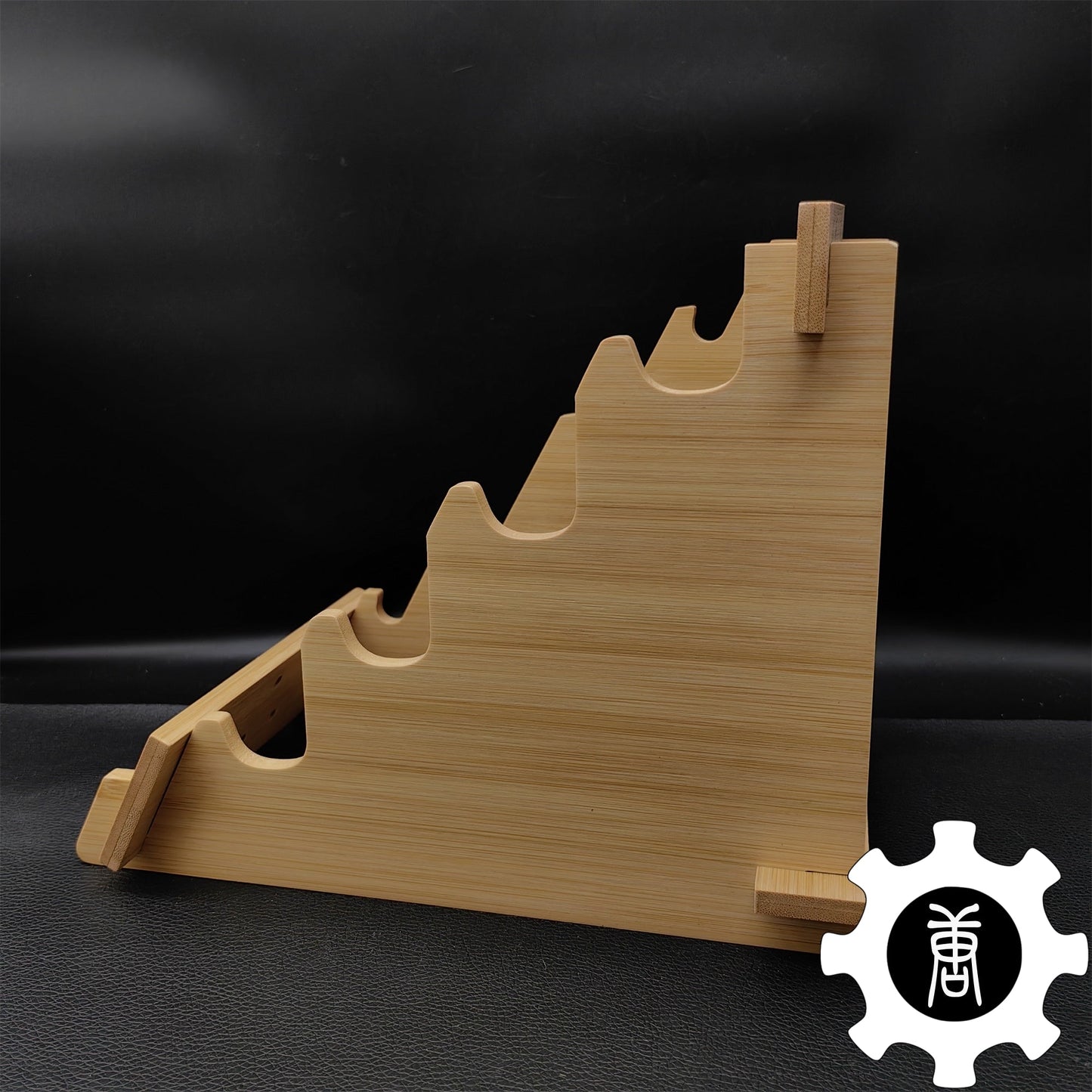 Game Knife Display Stand High-End 4-Layer Wooden Holder
