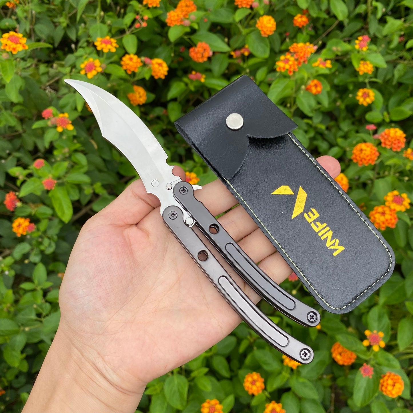 Metal Black.Market Butterfly Knife Balisong Replica 2 In 1 Pack