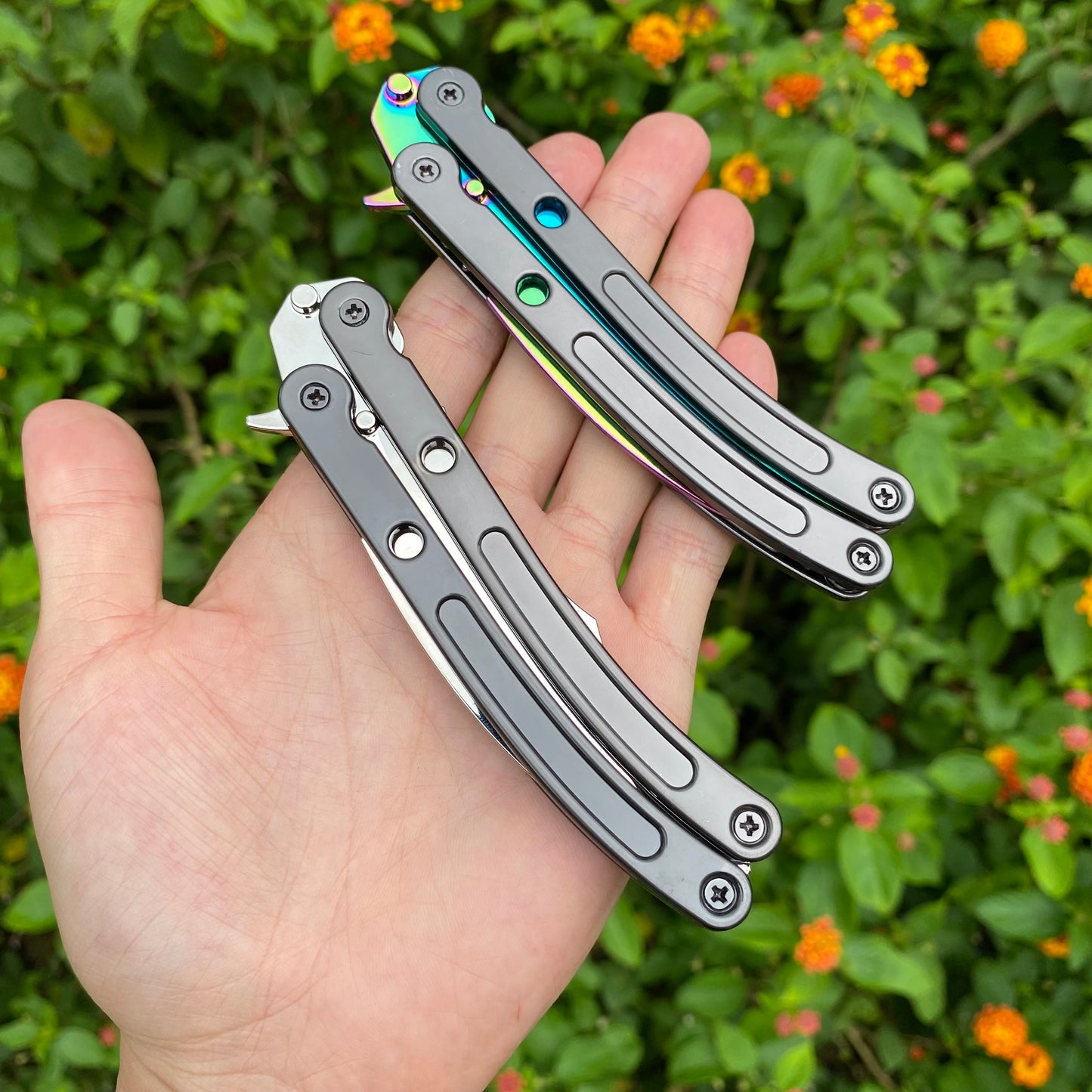 Metal Black.Market Butterfly Knife Balisong Replica 2 In 1 Pack