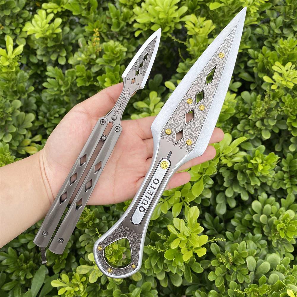 White Wraith Kunai Wraith Blunt Blade Balisong 2 in 1 Pack