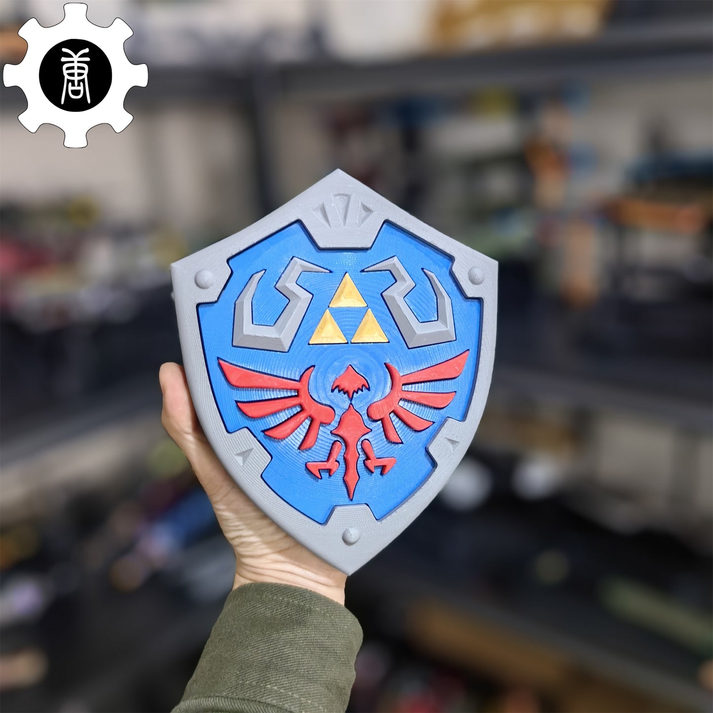 3D-Printed Link Master Sword Hylian Shield Replica