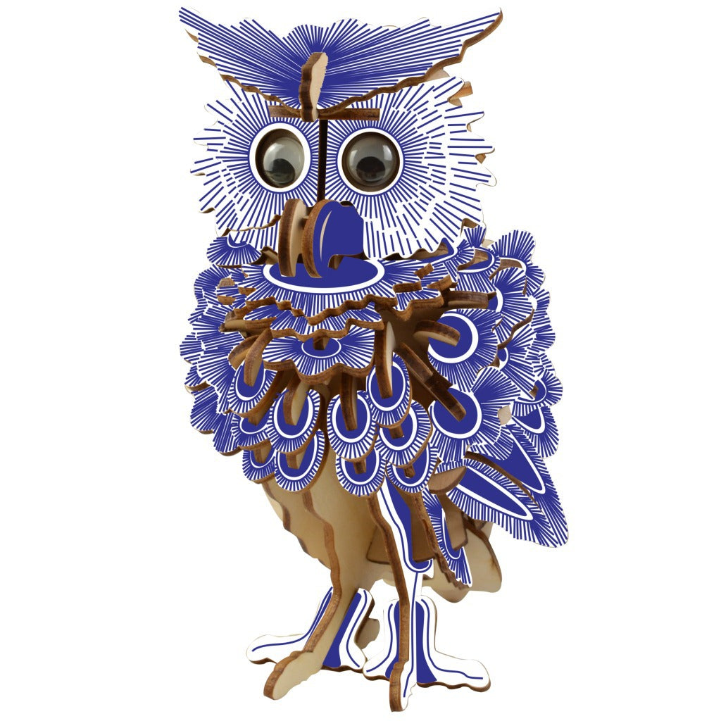 DIY 3D Assemble Owl Wooden Puzzle Kit