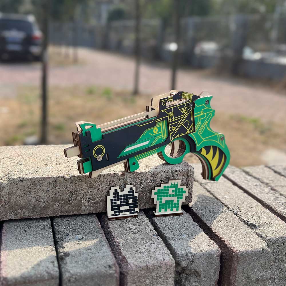 Hunting Gun 3D Rubber Band Gun Wooden Model Kit