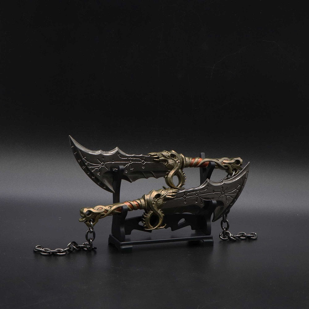 Kratos Blades of Chaos Game Sword Mini Backpack Pendant Metal