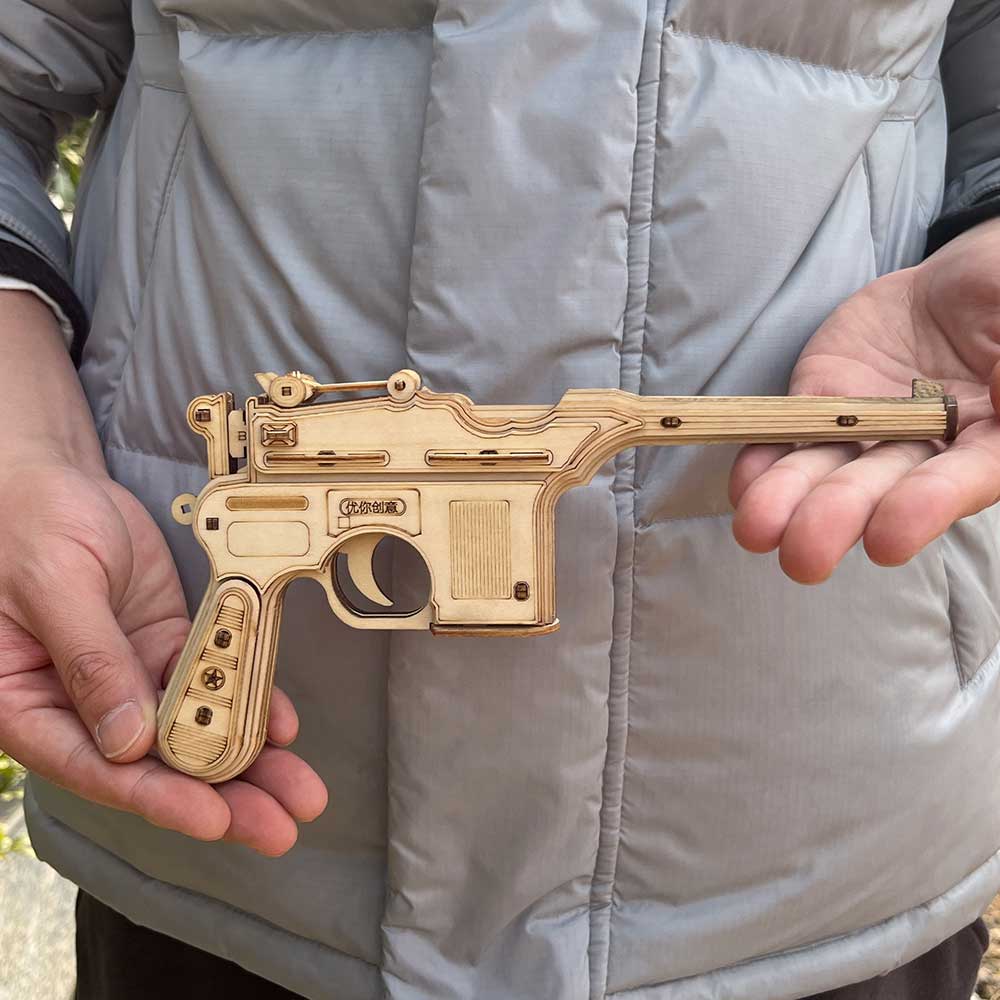 Mauser Military Pistol Wooden Model Pistol 3D Puzzle