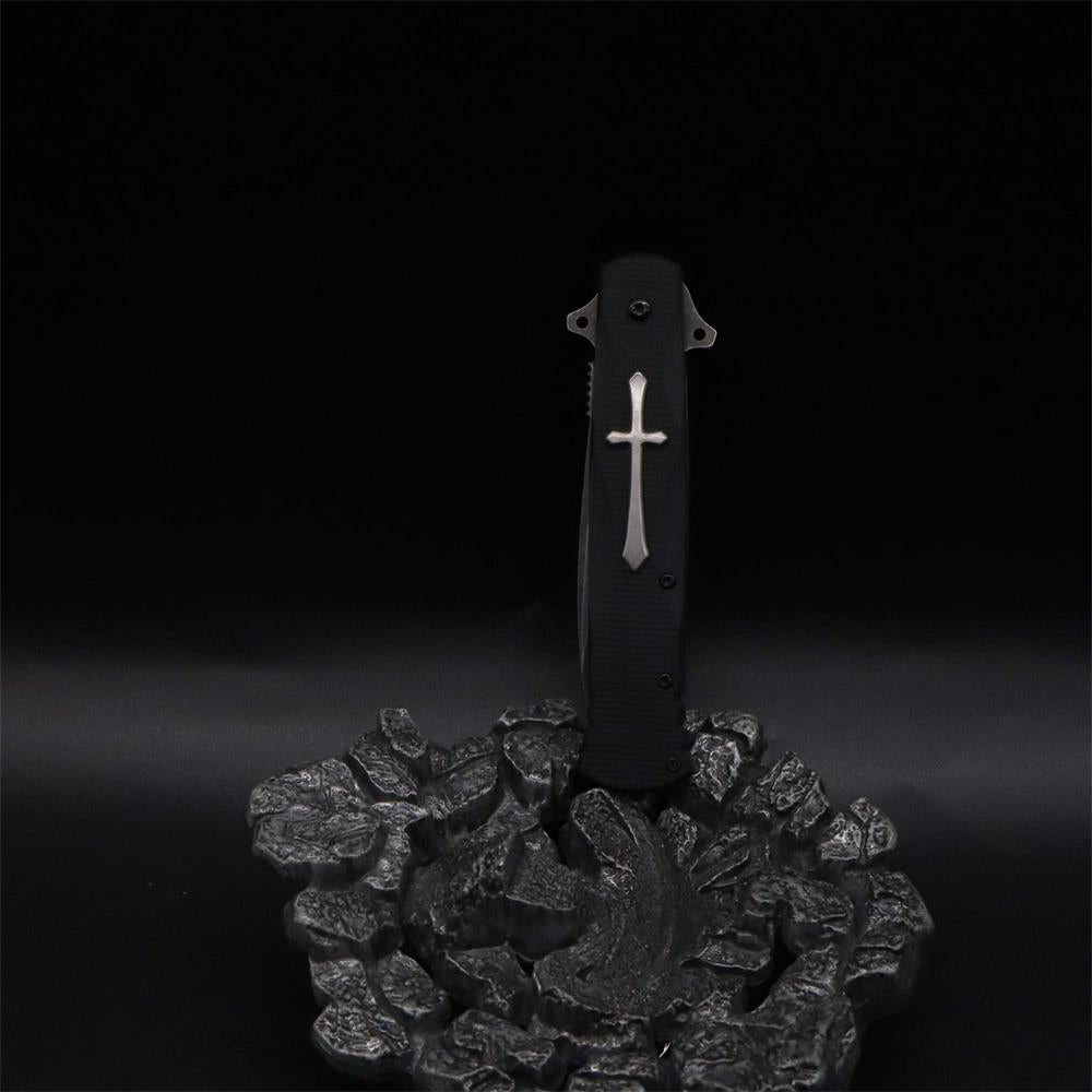 Cross Knife Christian Folding Knife