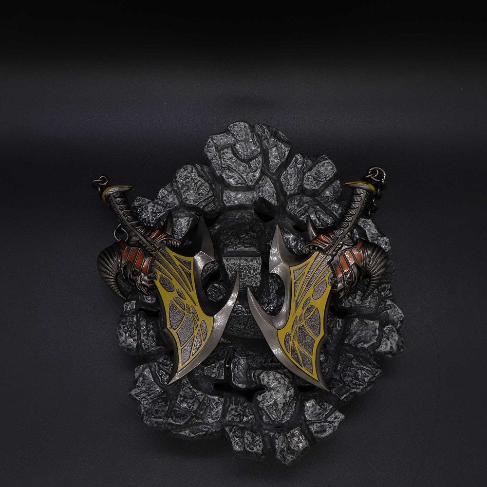 Blades of Exile Kratos Weapon Mini Model Metal Sword Backpack Pendant