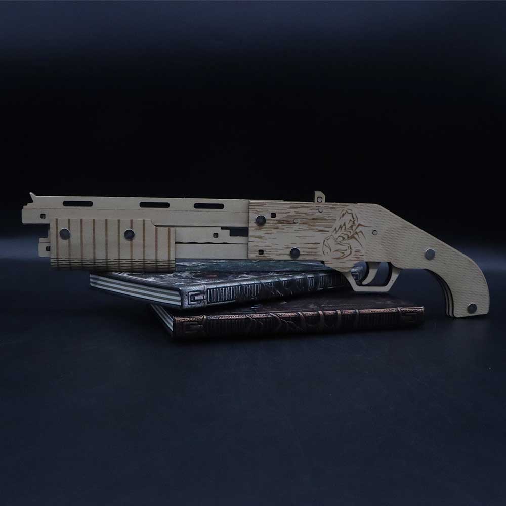 Wooden Mossberg Shotgun Rubber Band Gun Model Kit