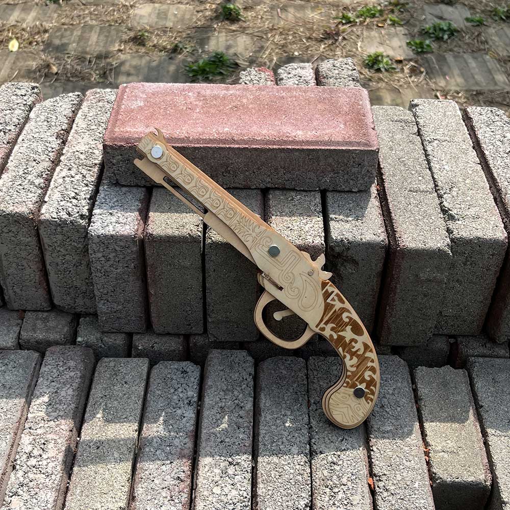 Assembled Firelock Wooden Rubber Band Gun Model Kit