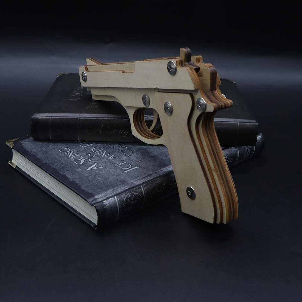 Assembled M92F Wooden Rubber Band Gun