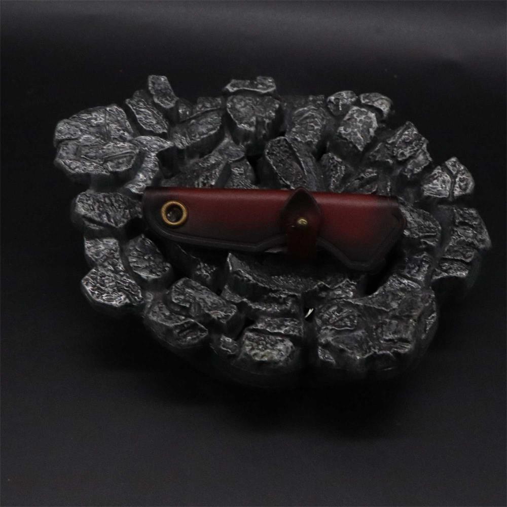 Damascus Steel Nepal Knife With Leather Case