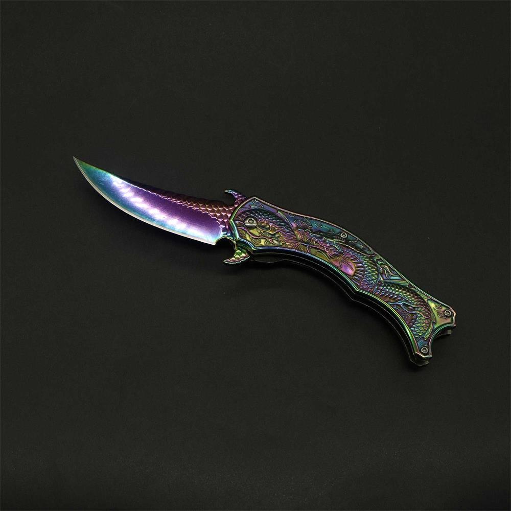 Chinese Dragon Totem Folding Knife