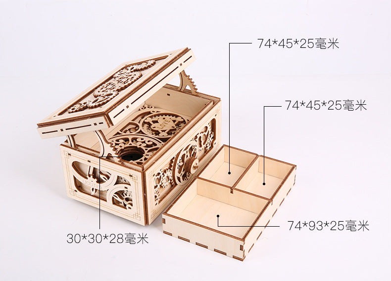 Wooden Music Box 3D Puzzle Creative Double Magic Box