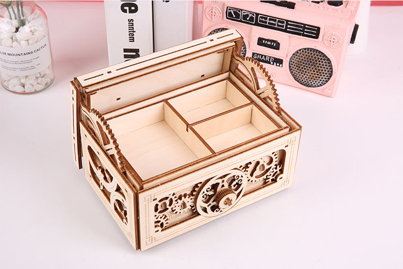 Wooden Music Box 3D Puzzle Creative Double Magic Box