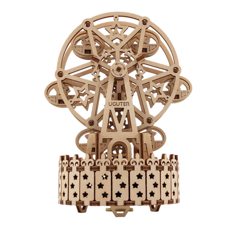 3D Wooden Assembled Mirage Ferris Wheel Music Box Model Kit